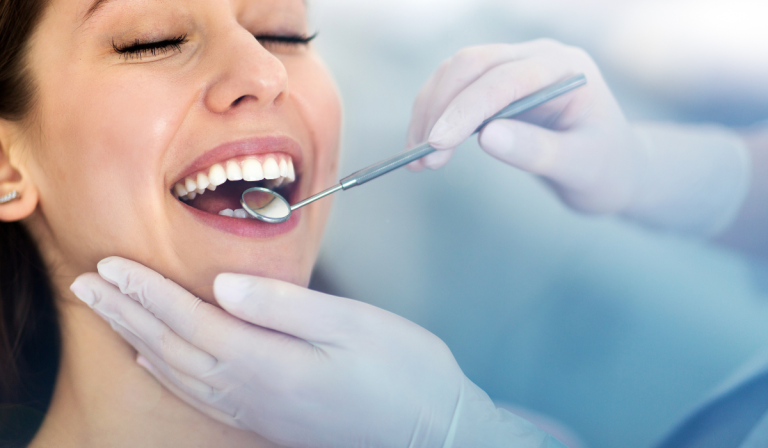 Dentist in Kitchener at Dentistry on Lawrence demonstrating proper brushing technique